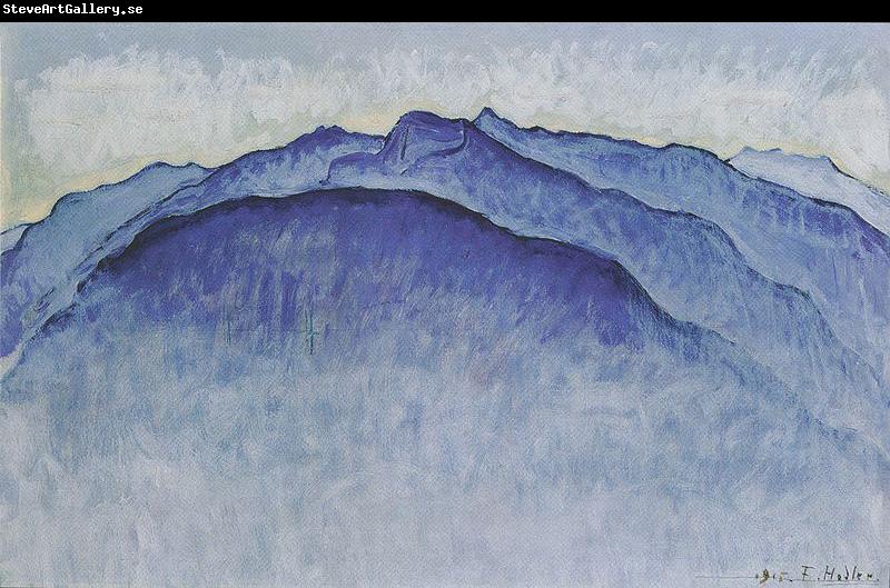 Ferdinand Hodler Berggipfel am Morgen